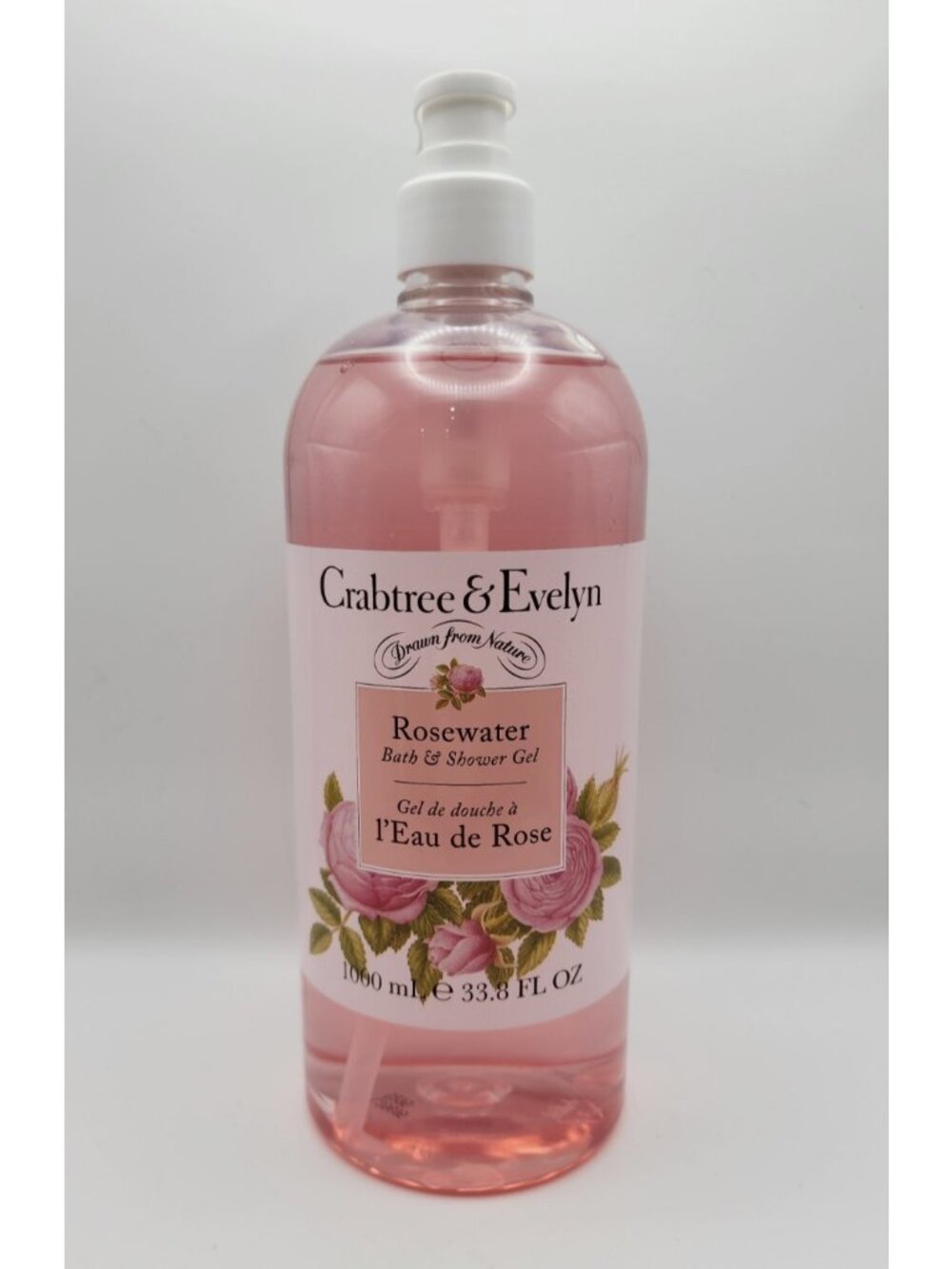 Crabtree & Evelyn Rosewater Bath & Shower Gel Jumbo Size 1000ml 33.8 Fl Oz NEW